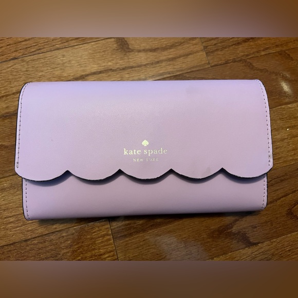 Kate Spade Purple Scalloped Clutch - Picture 1 of 7